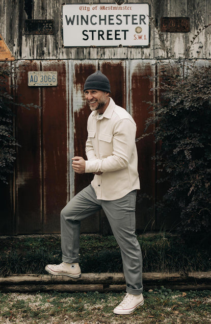 our guy rocking the ledge in Natural Twill in savannah