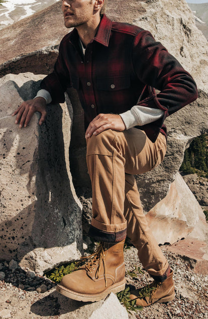 Editorial Panel: The Lined Chore Pant in Tobacco Boss Duck, Bottoms by Taylor Stitch