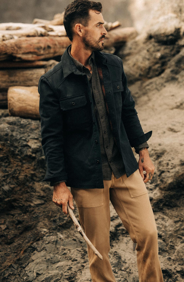 The Lined Shop Shirt in Coal Boss Duck | Men's Outerwear | Taylor