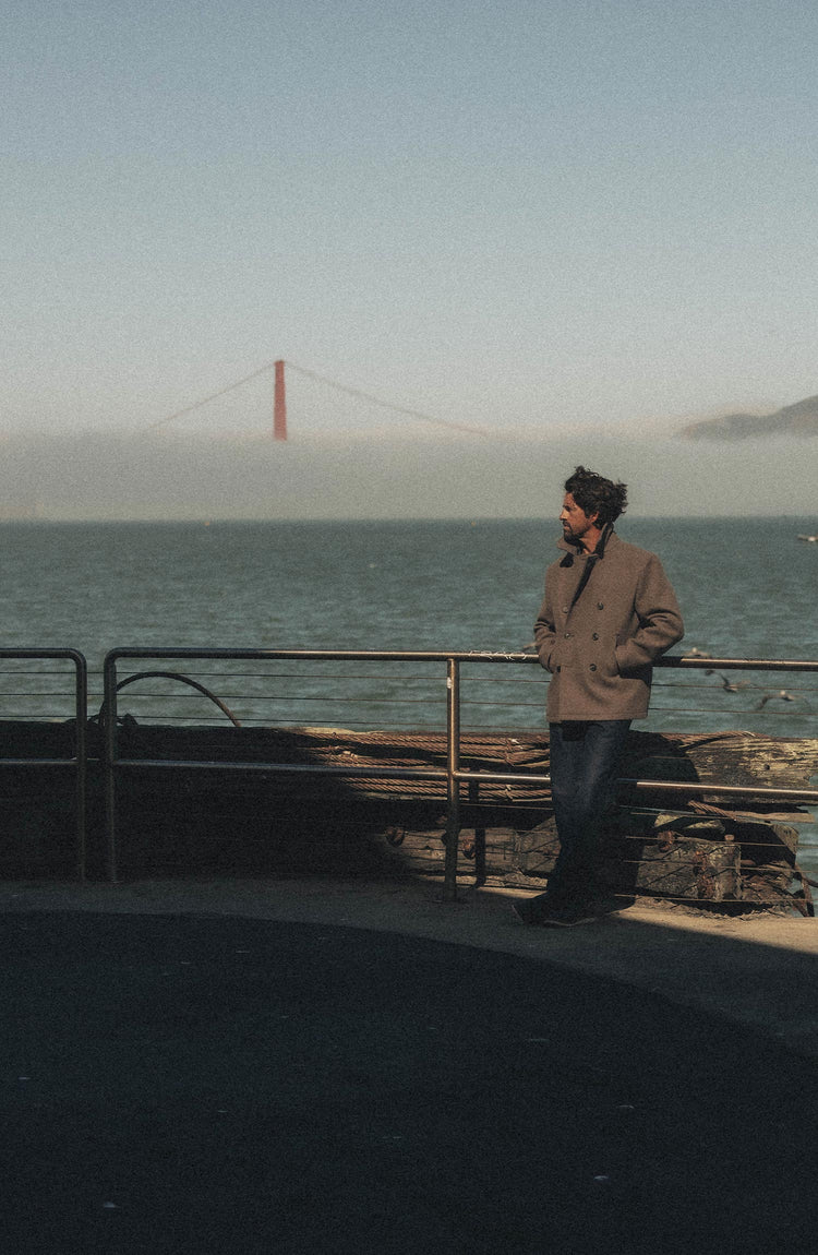 Editorial Panel: The Mariner Coat in Sable Melton Wool, Outerwear by Taylor Stitch