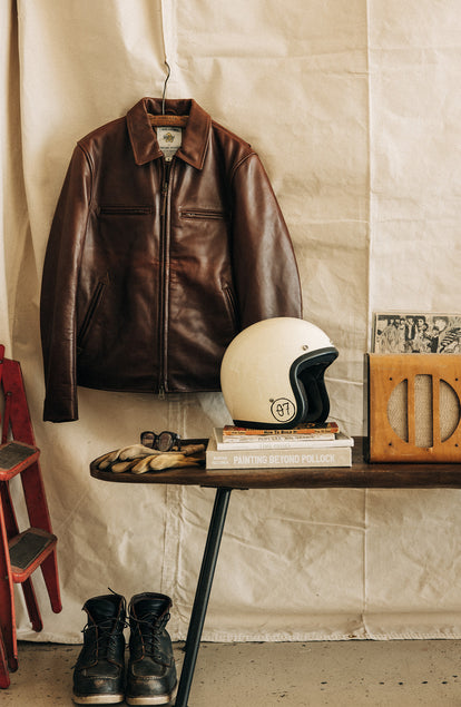 Editorial Panel: The Moto Jacket in Espresso Steerhide, Outerwear by Taylor Stitch