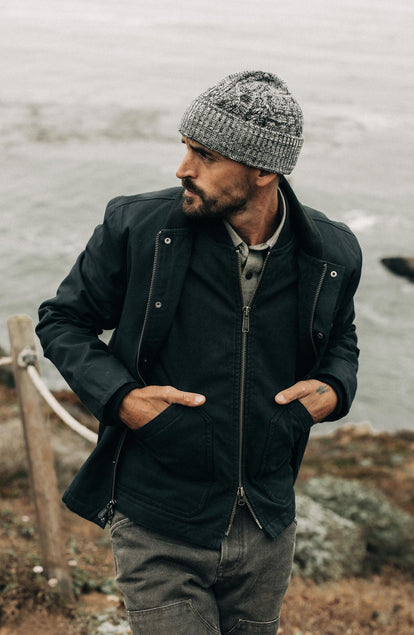 The Orr Beanie in Marled Coal