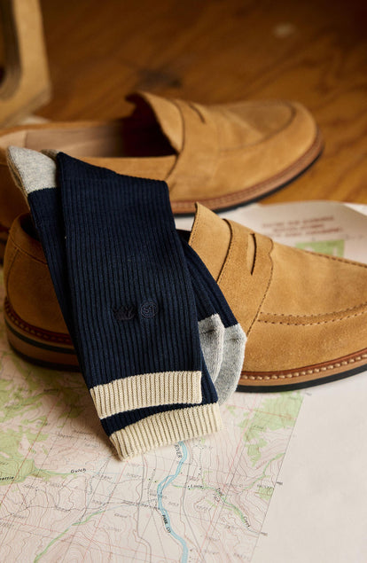 The Ribbed Sock in Navy