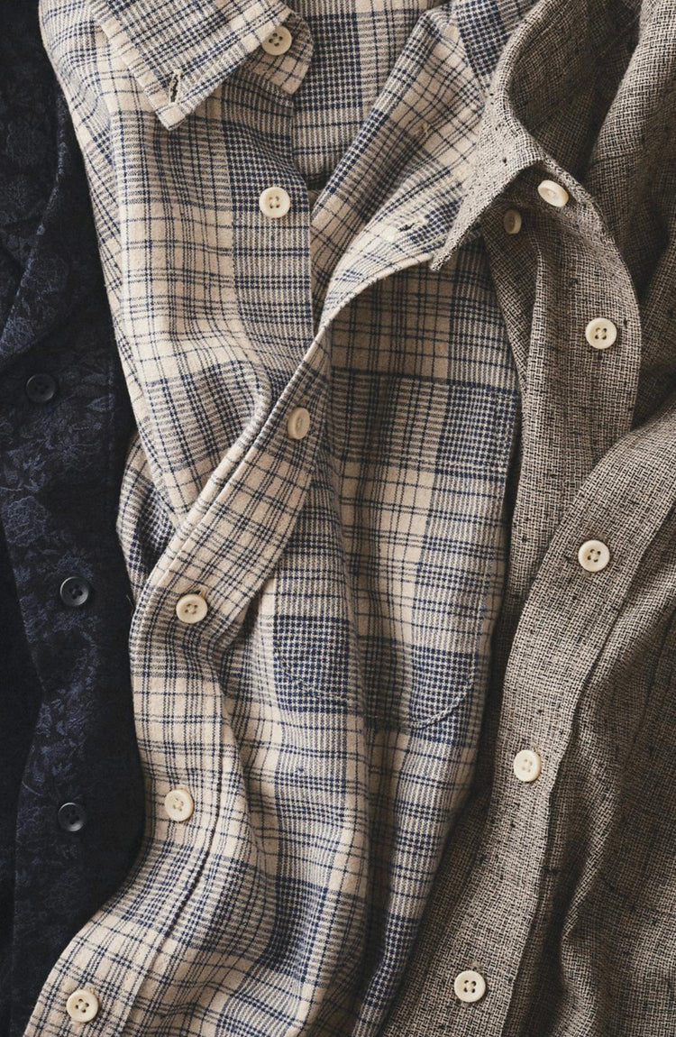 Limited edition shirting from the Taylor Stitch + Shuttle Notes capsule