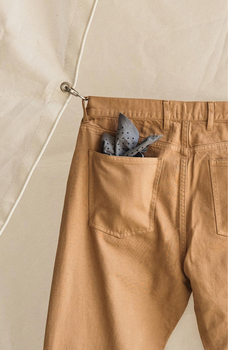 editorial image of The Bandana in Slate Blue in back pocket