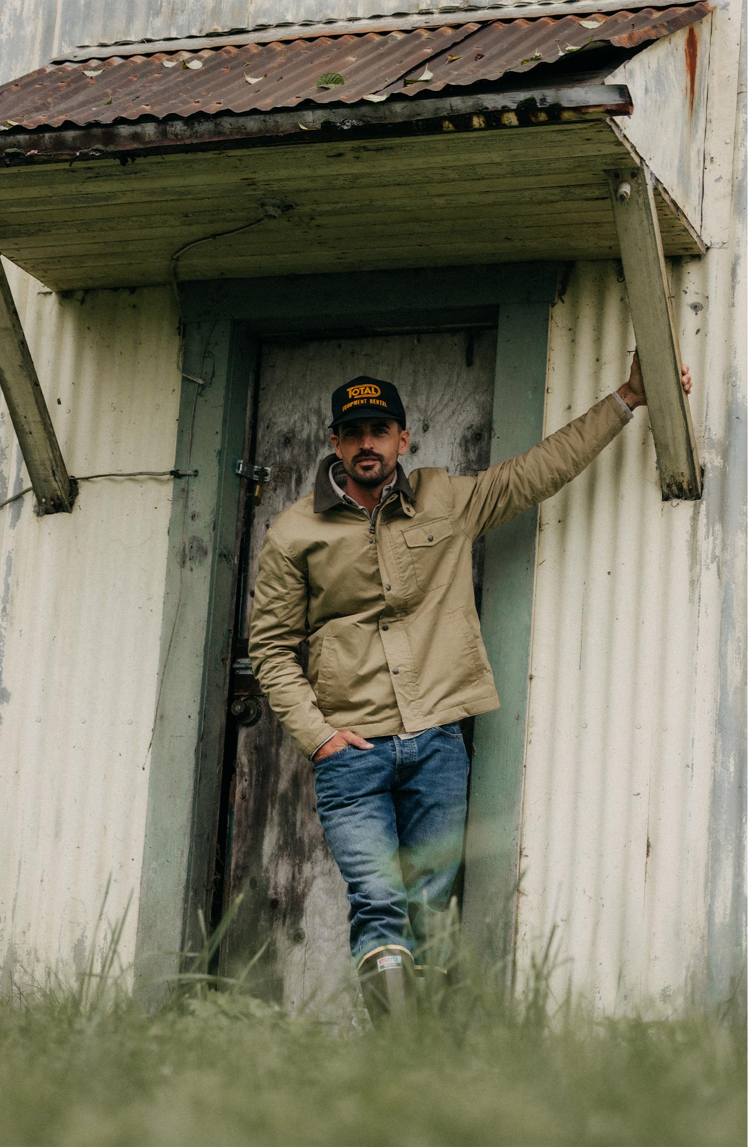 The Deck Jacket in Khaki Dry Wax | Taylor Stitch - Classic