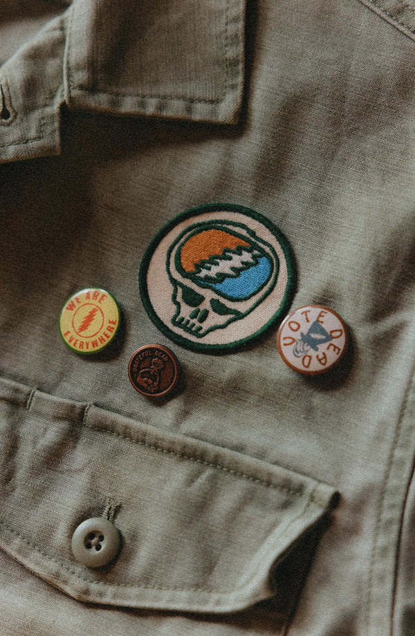 editorial image of GD patch for The Grateful Dead Bolt Patch Set
