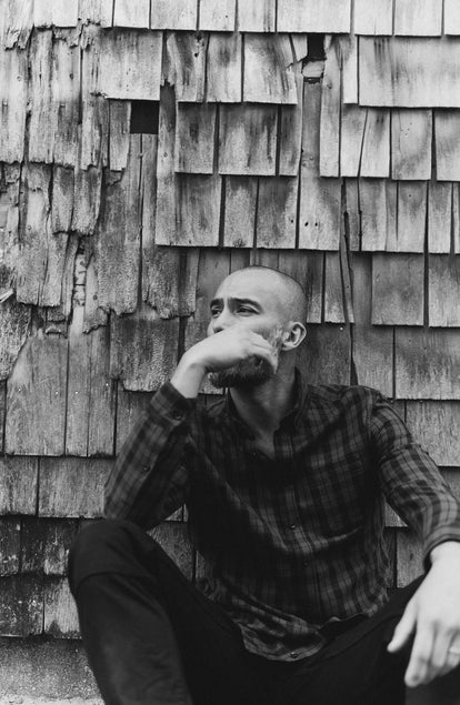 fit model posing in The Jack in Autumn Pine Plaid Flannel