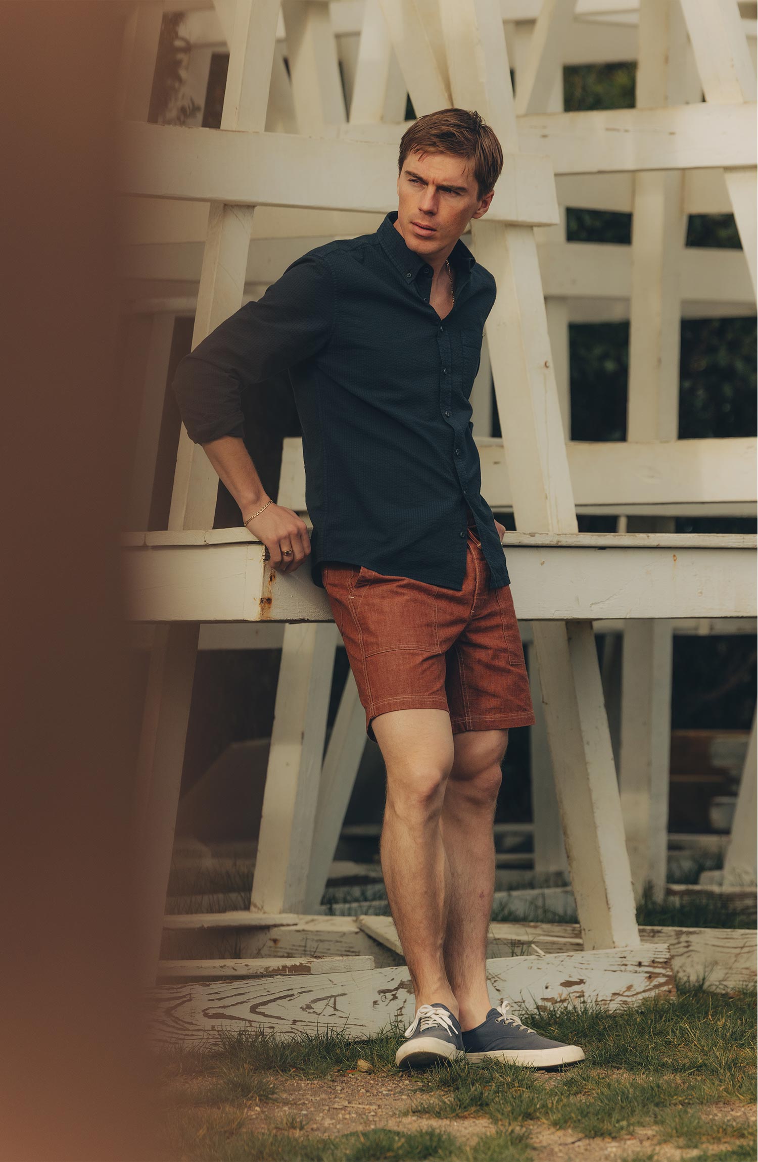 The Jack in Dark Navy Seersucker | Taylor Stitch