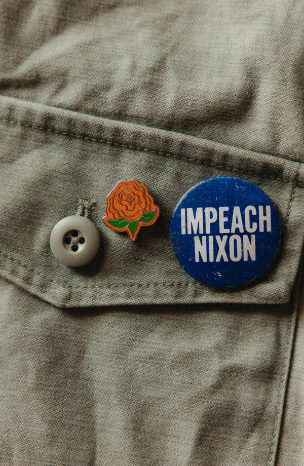 editorial image of the rose pin for The Magoo’s Pin Set