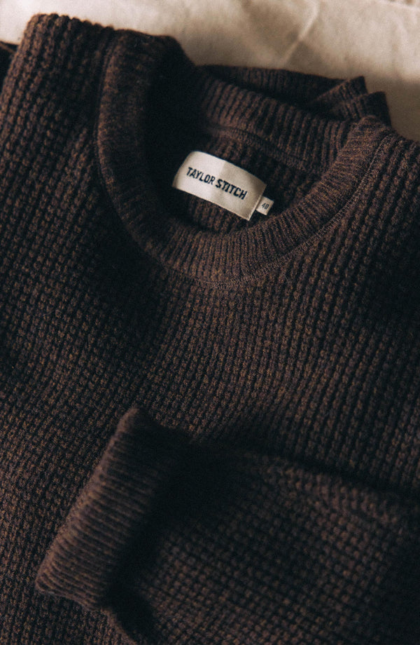 editorial flatlay of The Sidecountry Crew in Heather Marsh Merino Waffle