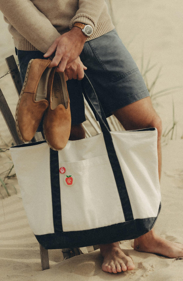 fit model posing in The Surplus Short in Dark Navy Reverse Sateen
