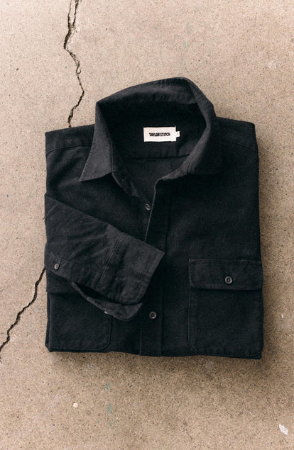folded flatlay of The Yosemite Shirt in Coal