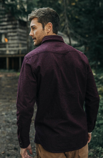 Editorial Panel: The Western Shirt in Nutmeg Donegal, Wovens by Taylor Stitch