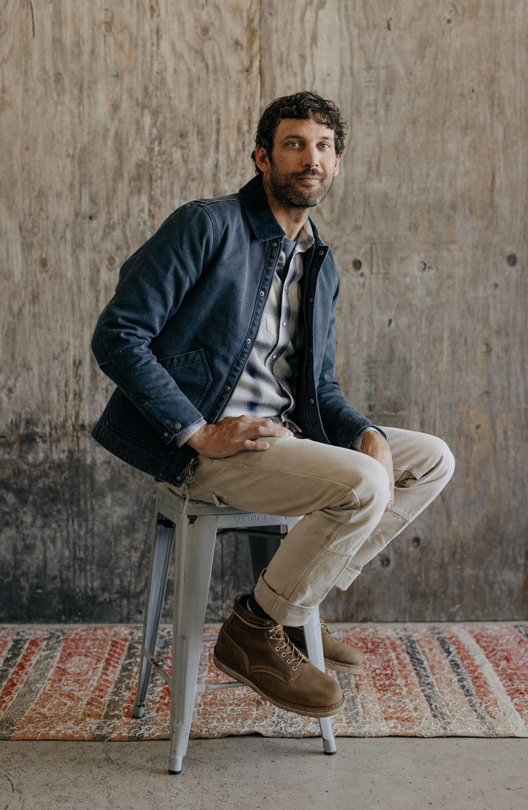 The Workhorse Jacket in Navy Chipped Canvas | Taylor Stitch