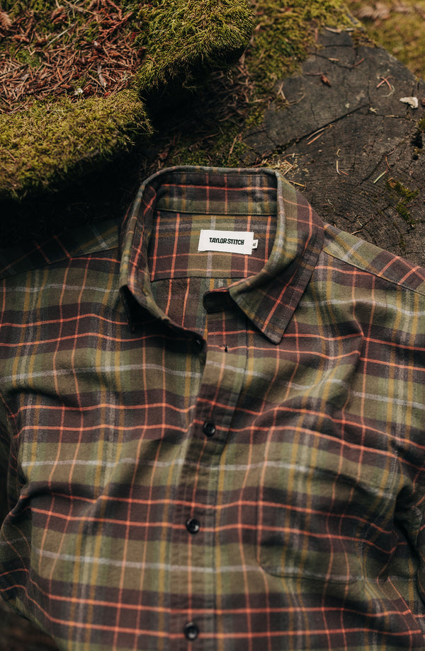 Taylor Stitch The Ledge Shirt in Brass Plaid