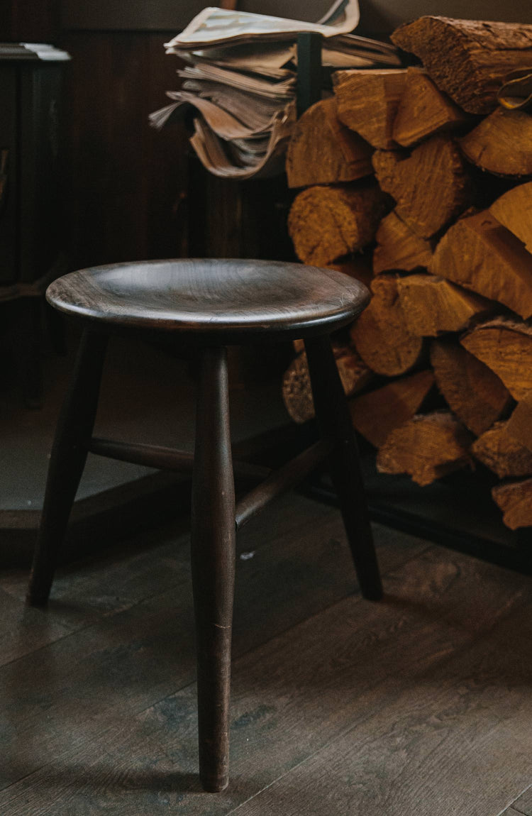 A wooden stool