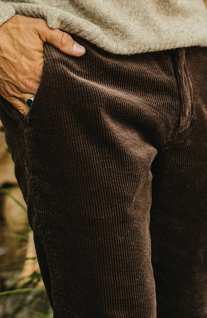 our fit model wearing the all day pant in wyoming split shot