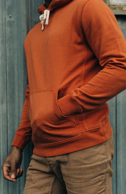 Editorial Panel: The Fillmore Hoodie in Rust, Knits by Taylor Stitch