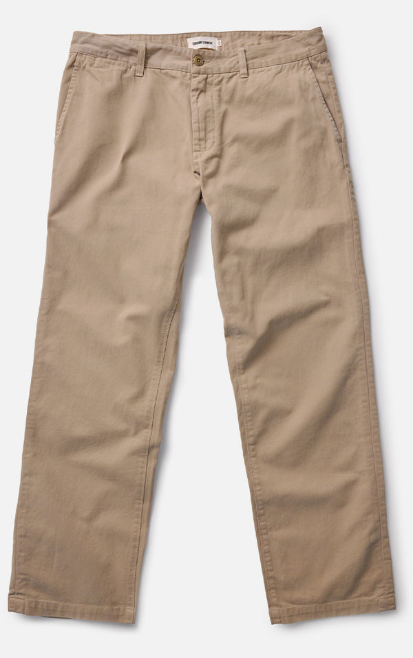 Flatlay photo of The Straight Foundation Pant in Organic Khaki