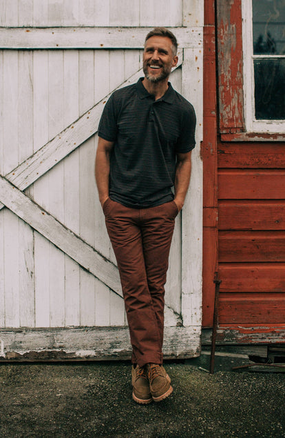 Editorial Panel: The Morse Pant in Russet Slub, Bottoms by Taylor Stitch