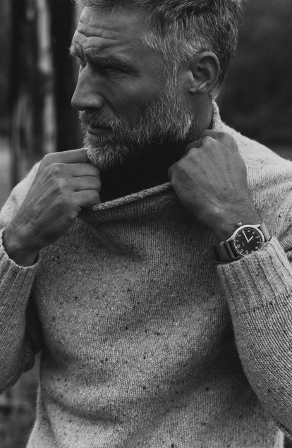 The Seafarer Sweater in Natural Donegal