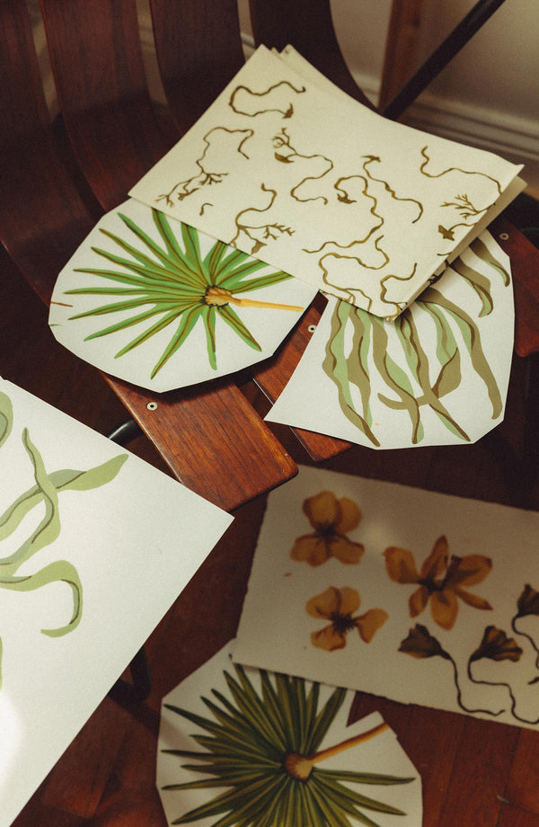 editorial image of various sketches for The Short Sleeve Jack in Magnolia