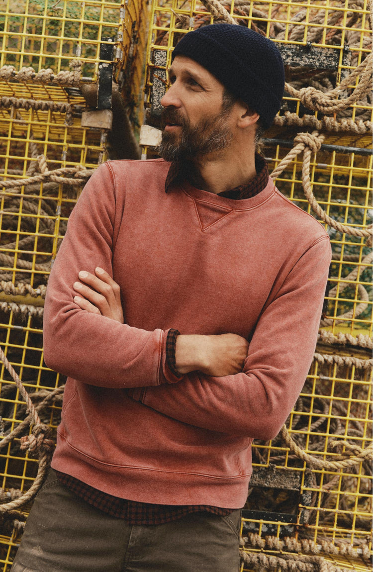 fit model posing in The Sunset Crew in Washed Canyon Terry
