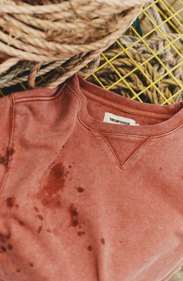 editorial flatlay of The Sunset Crew in Washed Canyon Terry on ropes