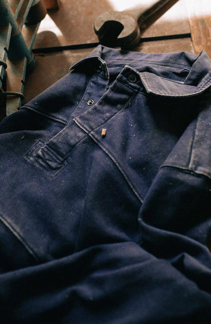 Editorial Panel: The Turnover Shirt in Washed Indigo, Knits by Taylor Stitch