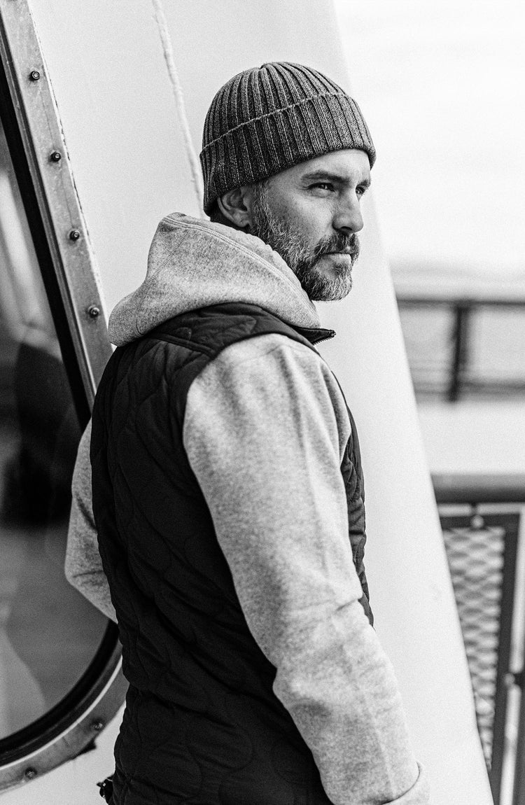 our guy in the PNW wearing the vertical vest—split shot