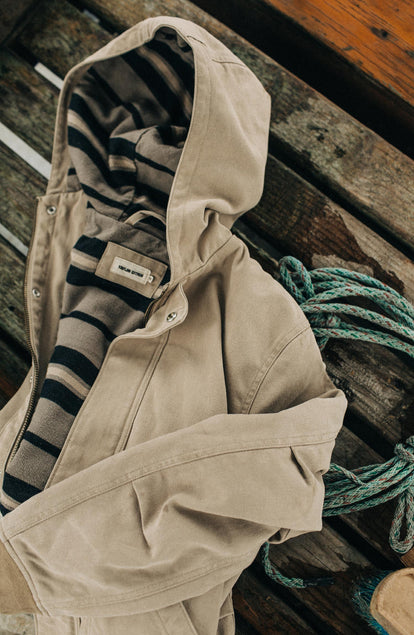 Editorial Panel: The Workhorse Hoodie in Sand Boss Duck, Outerwear by Taylor Stitch