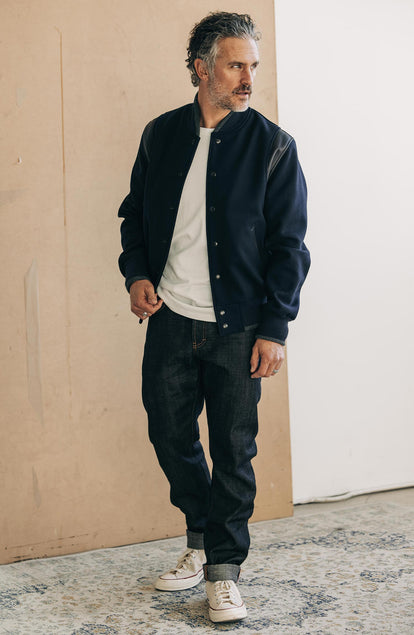 Editorial Panel: The Democratic Jean in Kuroki Welterweight Slub, Bottoms by Taylor Stitch