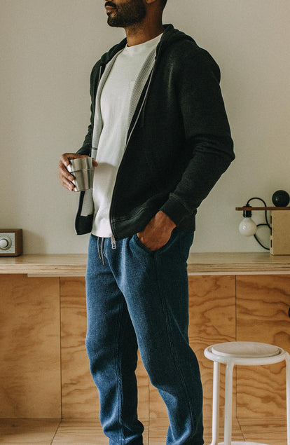 Editorial Panel: The Weekend Hoodie in Coal Double Knit, Knits by Taylor Stitch