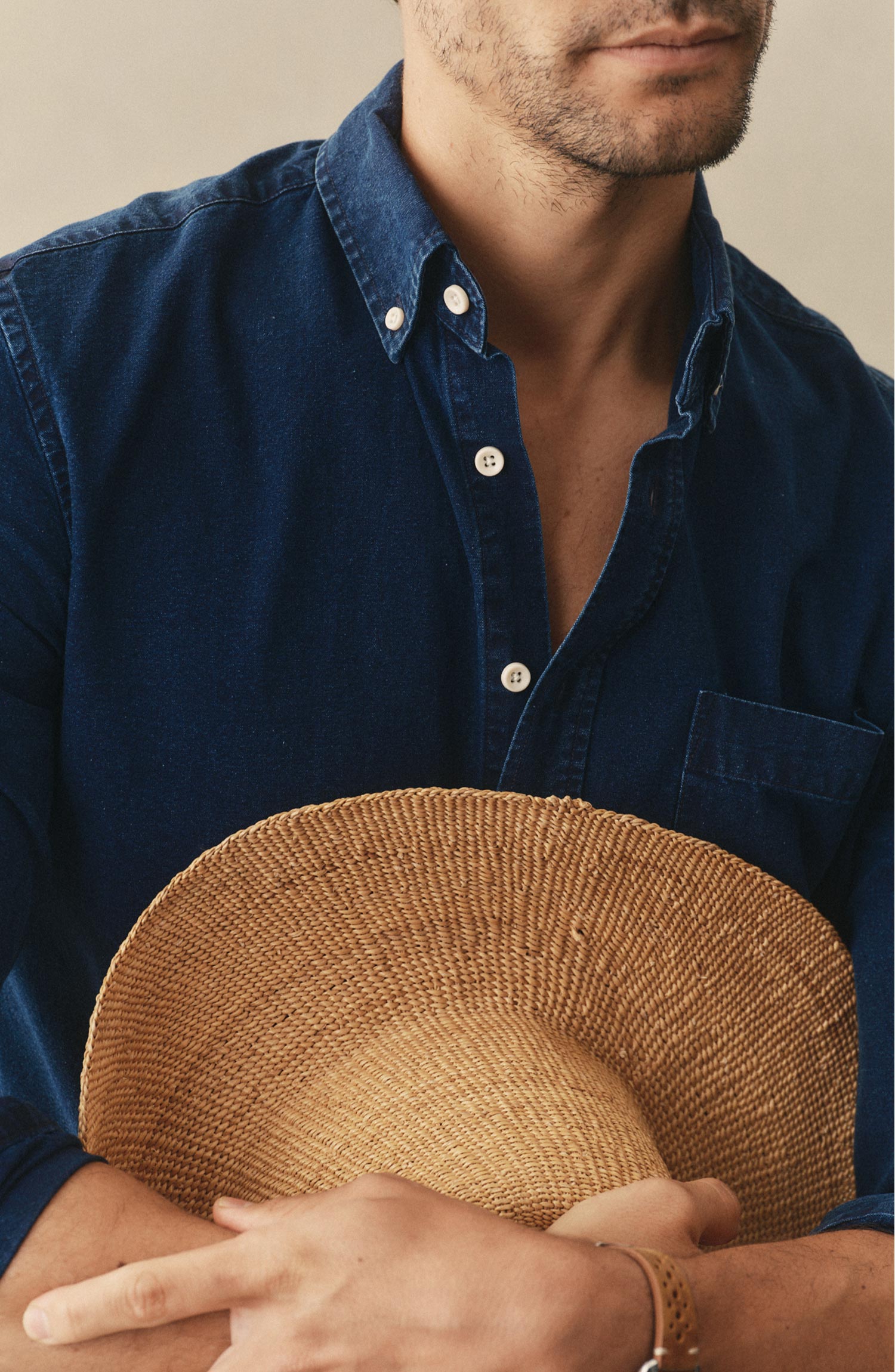 The Jack Oxford Shirt in Rinsed Indigo | Taylor Stitch