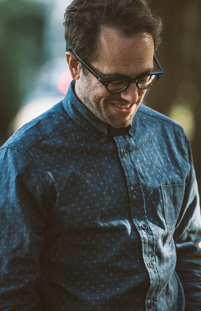 Buttoned up in an Indigo Star Jack.