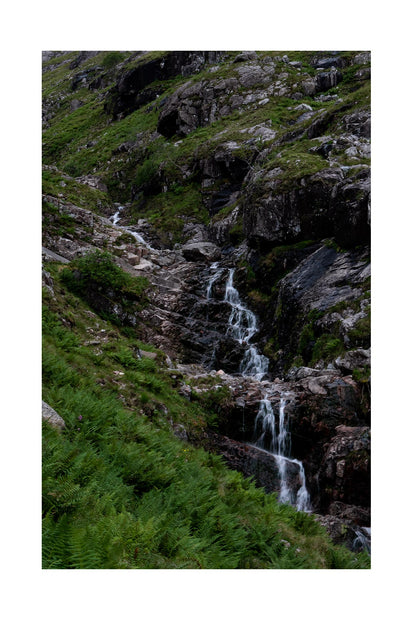 A stream through rugged terrain