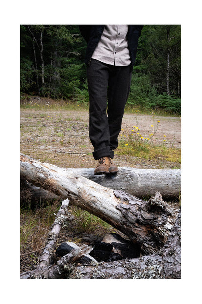 Evan wearing Taylor Stitch while exploring Scotland.