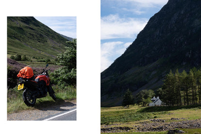 A motorcycle ride through the Scottish Highlands.