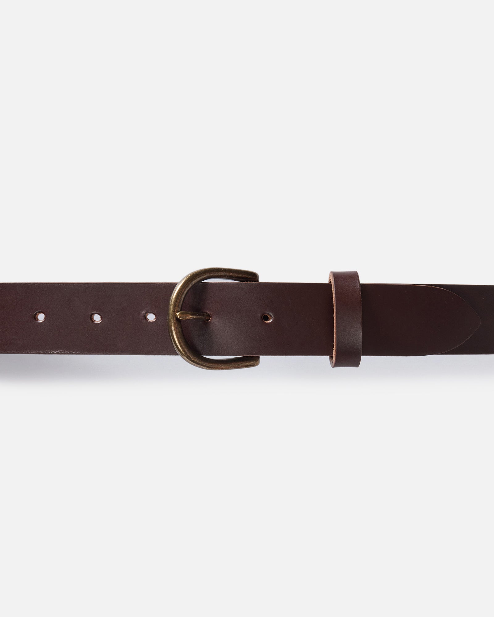 editorial image of the buckle belted for The Foundation Belt in Dark Brown, Accessories by Taylor Stitch