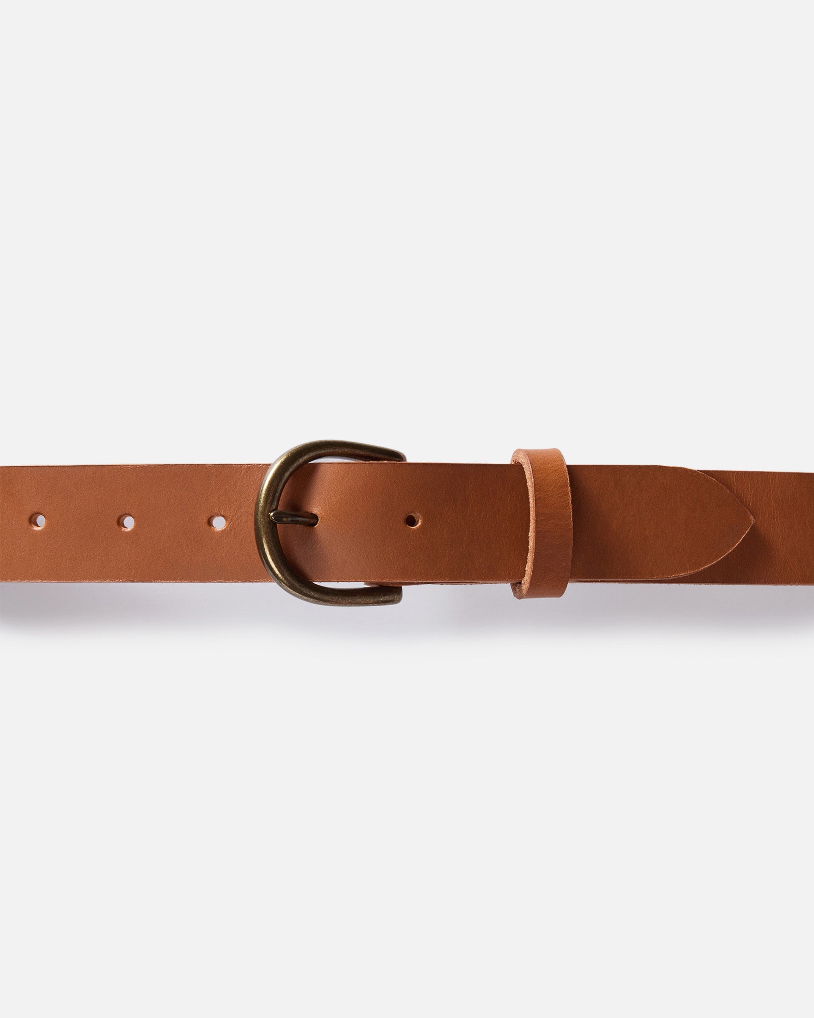 editorial image of The Foundation Belt in Whiskey buckled, Accessories by Taylor Stitch