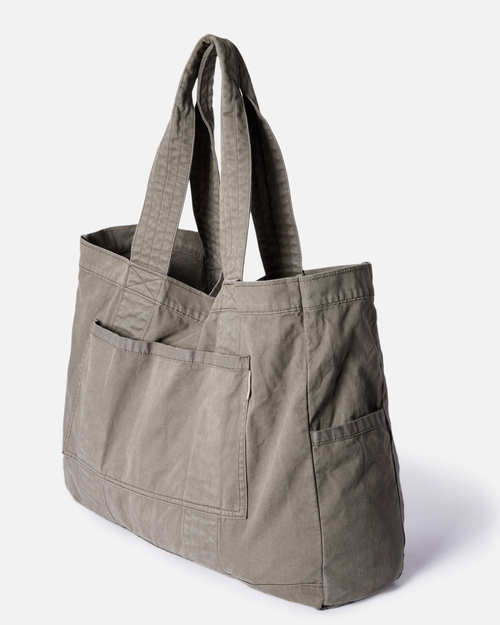 The Foundation Tote in Organic Smoked Olive: Alternate Image 4, Accessories by Taylor Stitch
