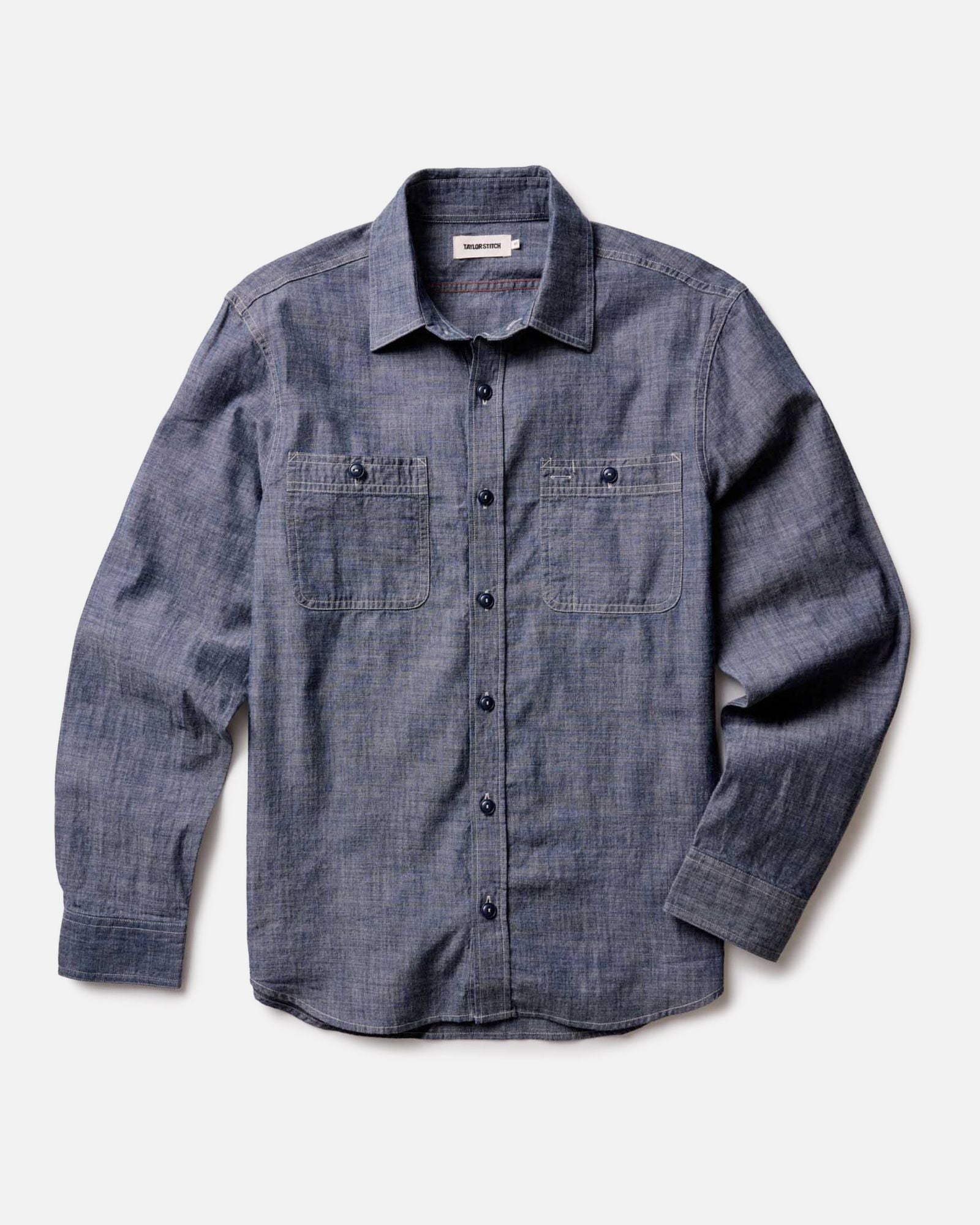 The Foundry Shirt in Rinsed Indigo Chambray: Alternate Image 8, Wovens by Taylor Stitch