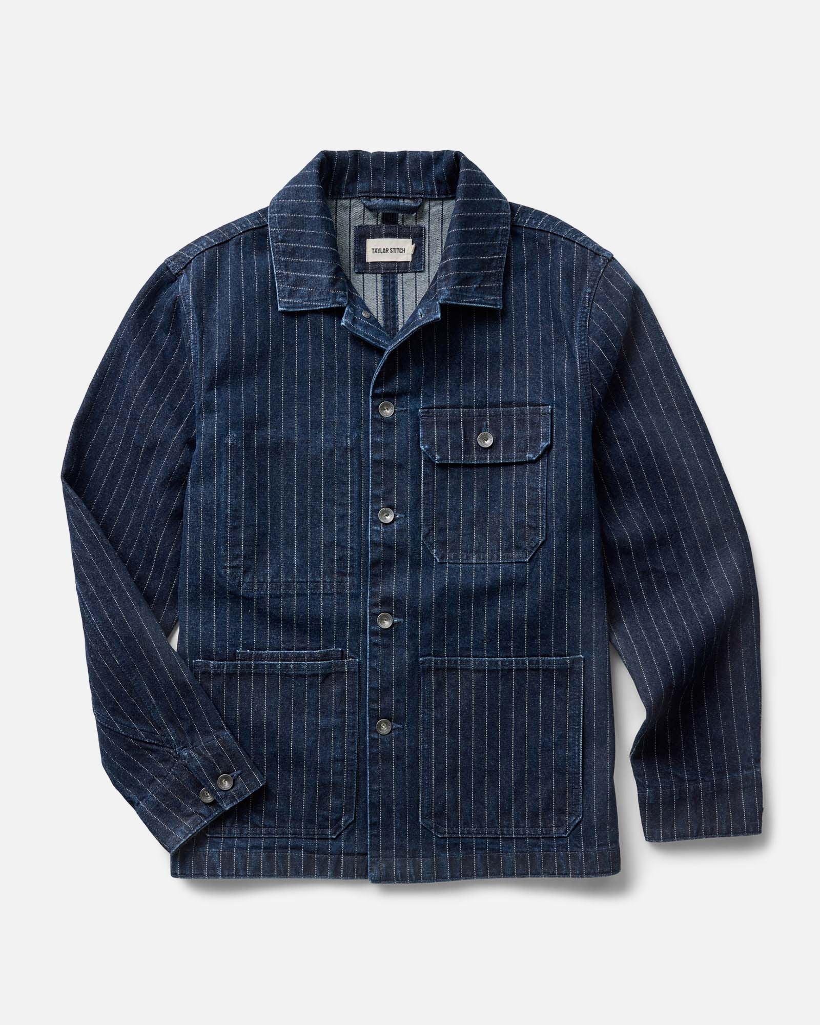 The Fremont Jacket in Rinsed Indigo Dobby Denim | Taylor Stitch