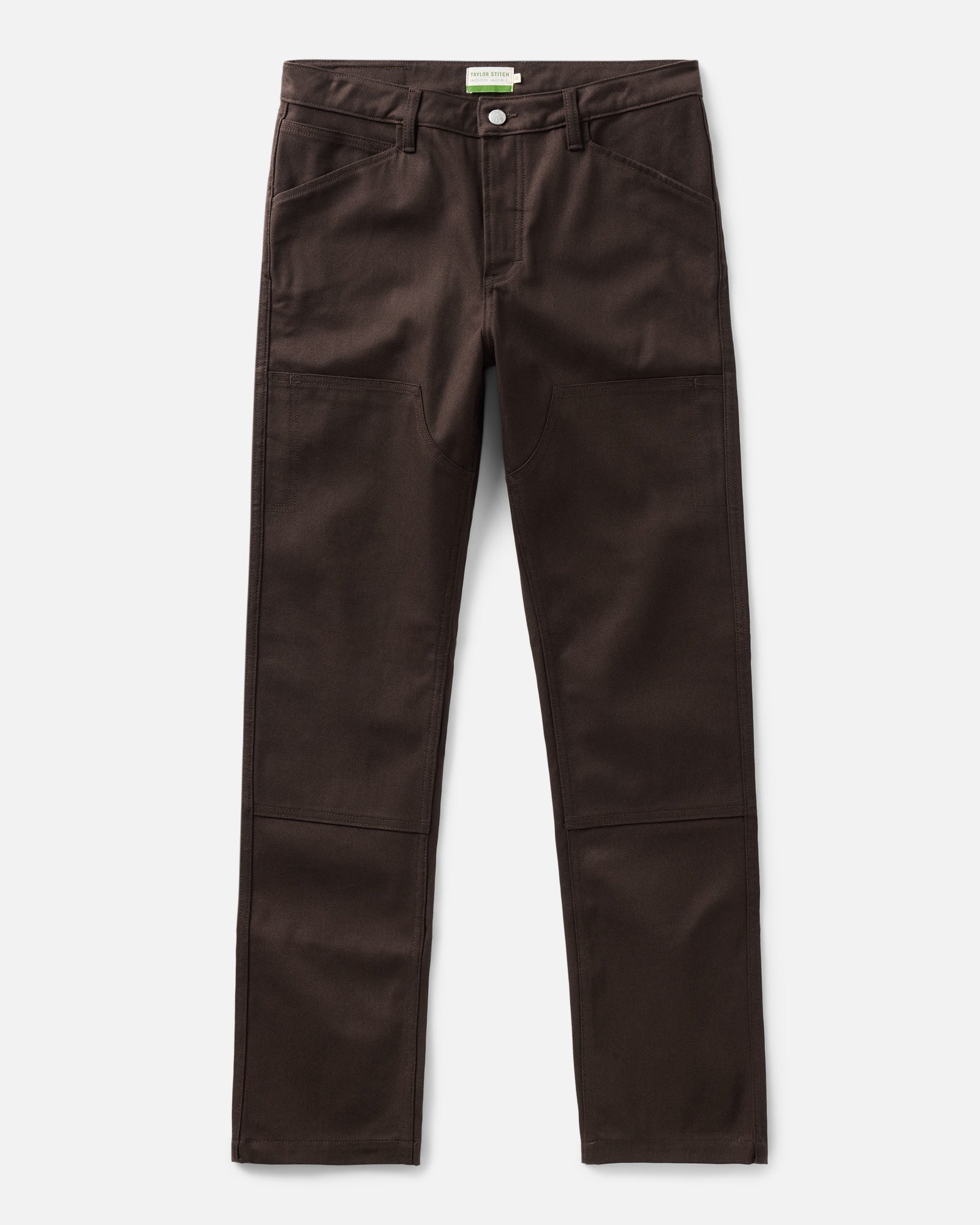 flatlay of The Good Acre Chore Pant in Coffee Canvas, Bottoms by Taylor Stitch