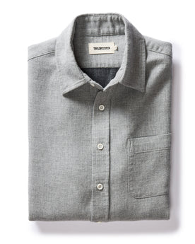 flatlay of The California in Ash Heather Double Cloth, Wovens by Taylor Stitch