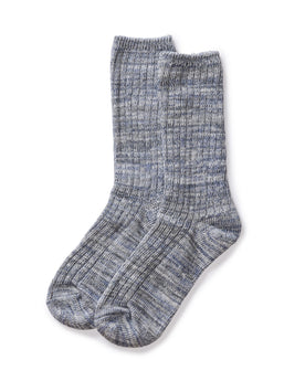 flatlay of The Rib Sock in Ash Melange, Accessories by Taylor Stitch