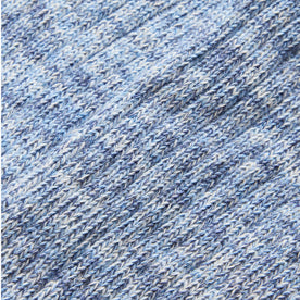 material shot of the texture and color on The Rib Sock in Blue Melange
