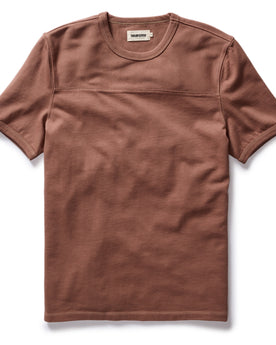 flatlay of The Rugby Tee in Faded Brick, Knits by Taylor Stitch