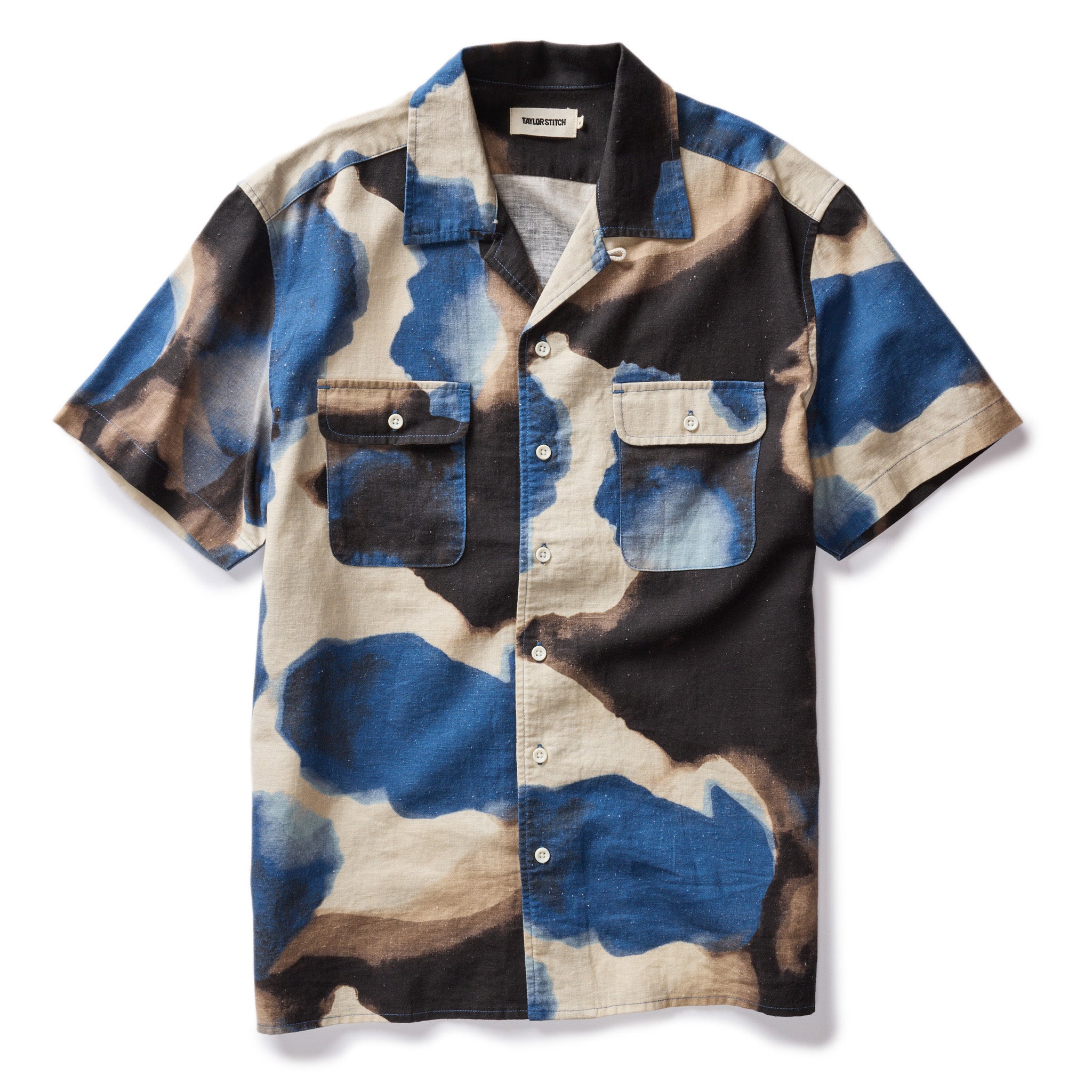 The Short Sleeve Carter in Dark Navy Abstract | TS x Mineral Workshop ...